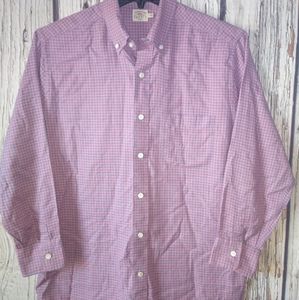Faherty Brand Plaid Check Long Sleeve Casual Button Up Shirt Size Medium.